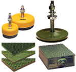 Las placas y bases verdes para control de vibración y nivelación que si funcionan